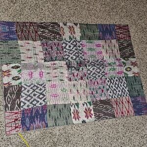 Arhaus Artisian Unique Kantha Colorful Patchwork Quilted Standard Sham